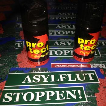 Untertitel: Beispielbild mit Hunde-Abwehrspray