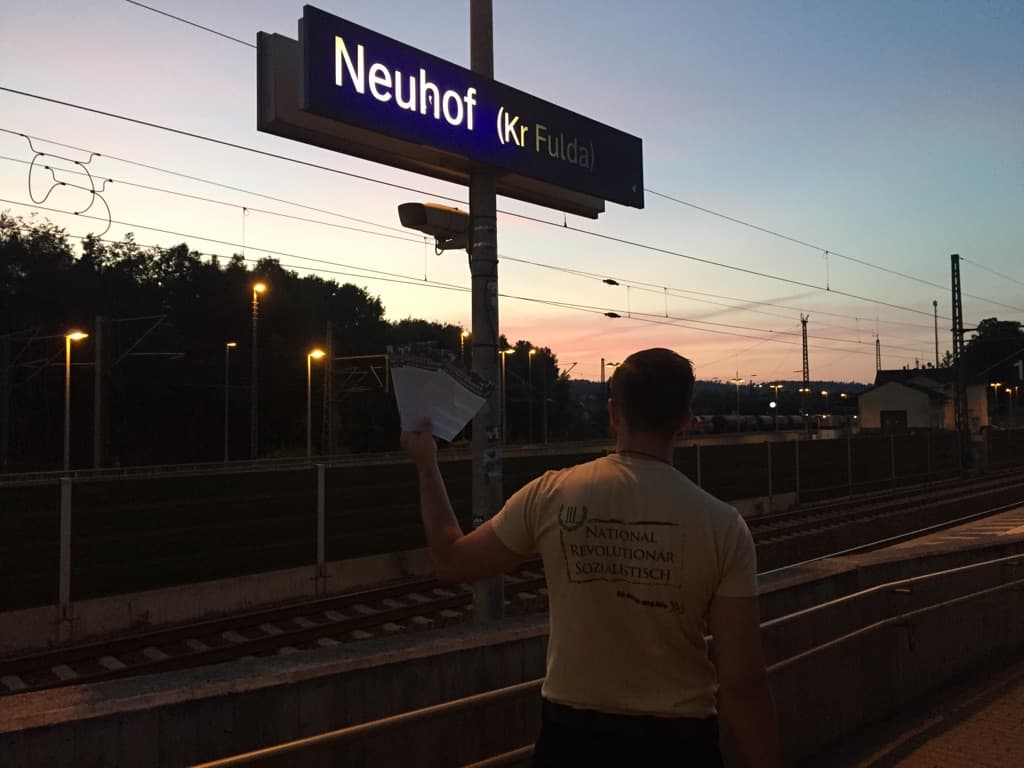 Nationale Flugblattverteiler unterwegs in Osthessen
