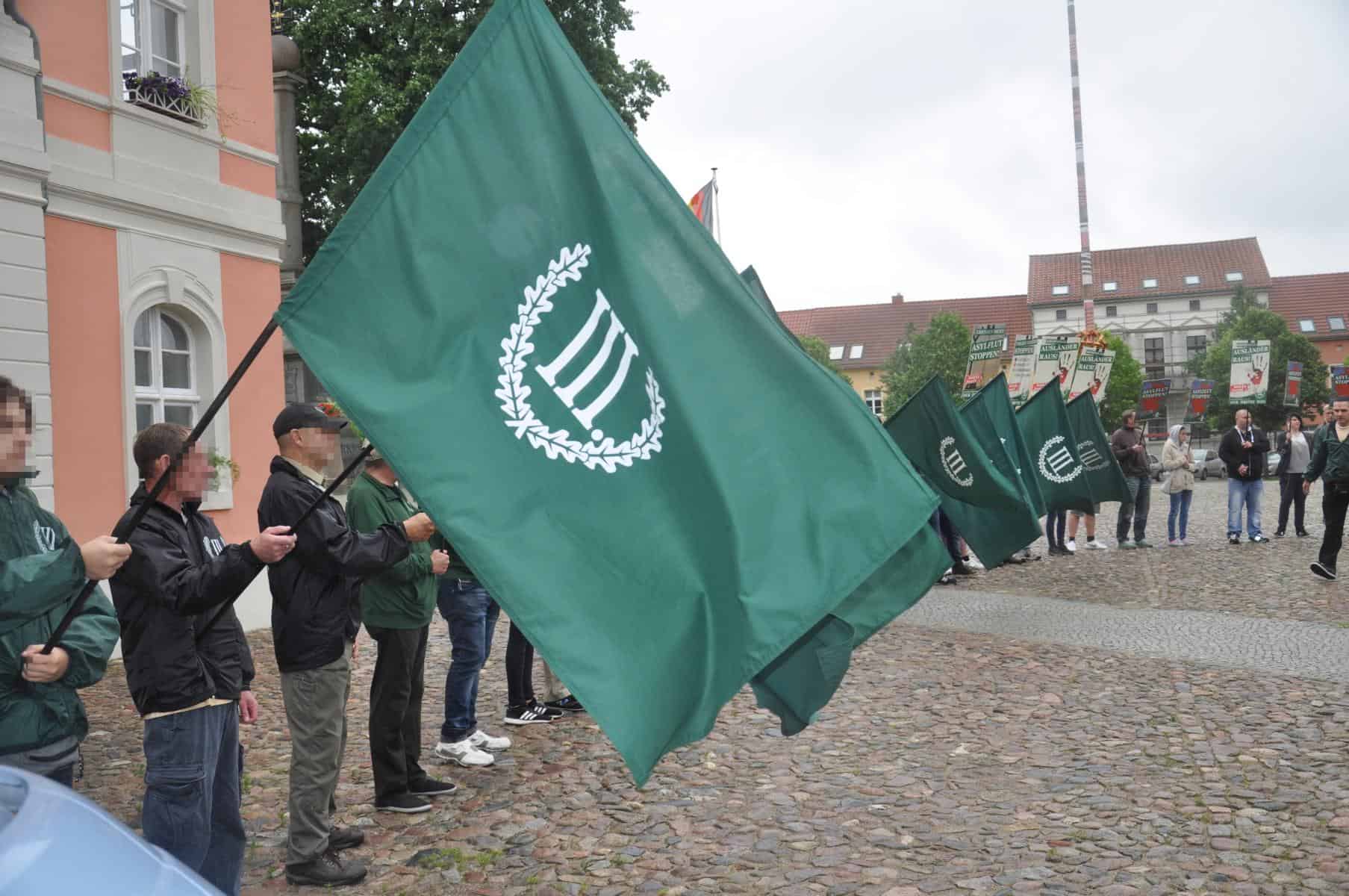 Zwischenkundgebung in Templin