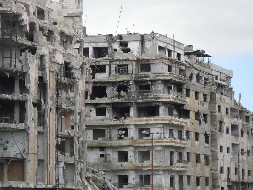 Das zerstörte Homs im Jahr 2016 – durch Regierungstruppen stabilisiert sich heute dort die Lage
