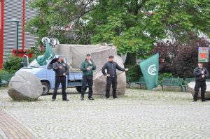 Kundgebung auf dem "Platz der Befreiung" in Schwedt