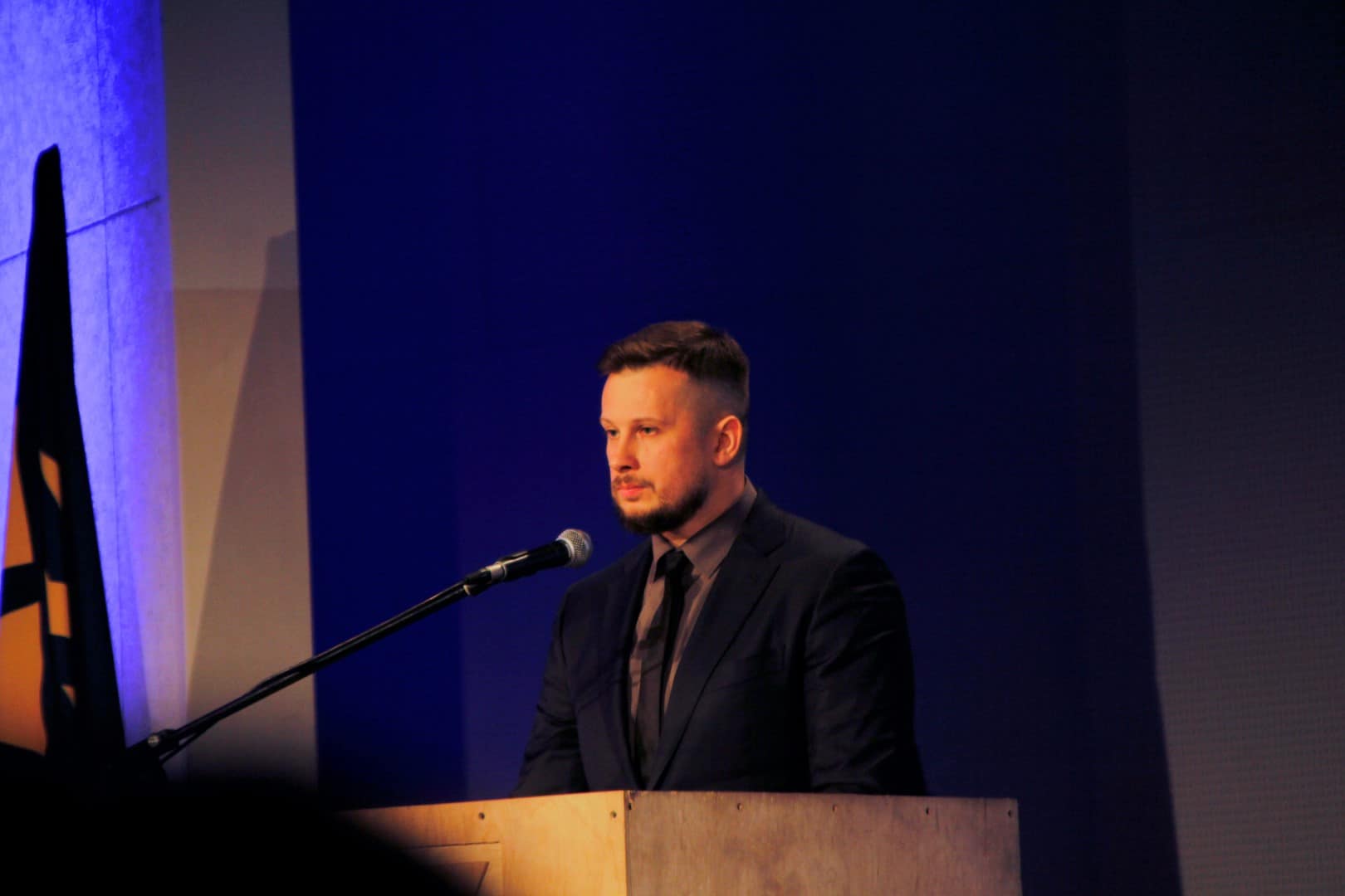 Führer von "Nationales Korps" und "Azov" Andriy Biletsky