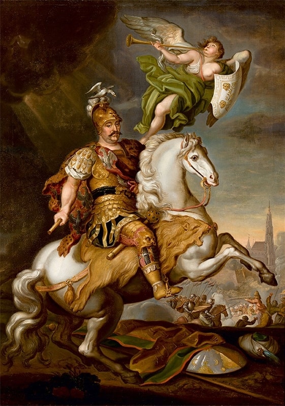 König Johann III. Sobieski bei Wien 1683, Gemälde von Jerzy Siemiginowski-Eleuter (1686)