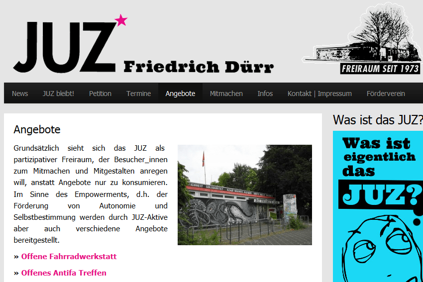 Quelle: Screenshot von http://juz-mannheim.de