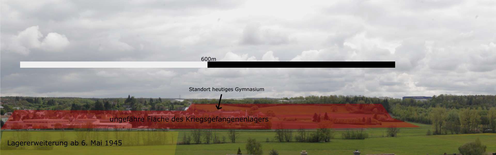 Ungefähre Größe des Gefangenenlagers