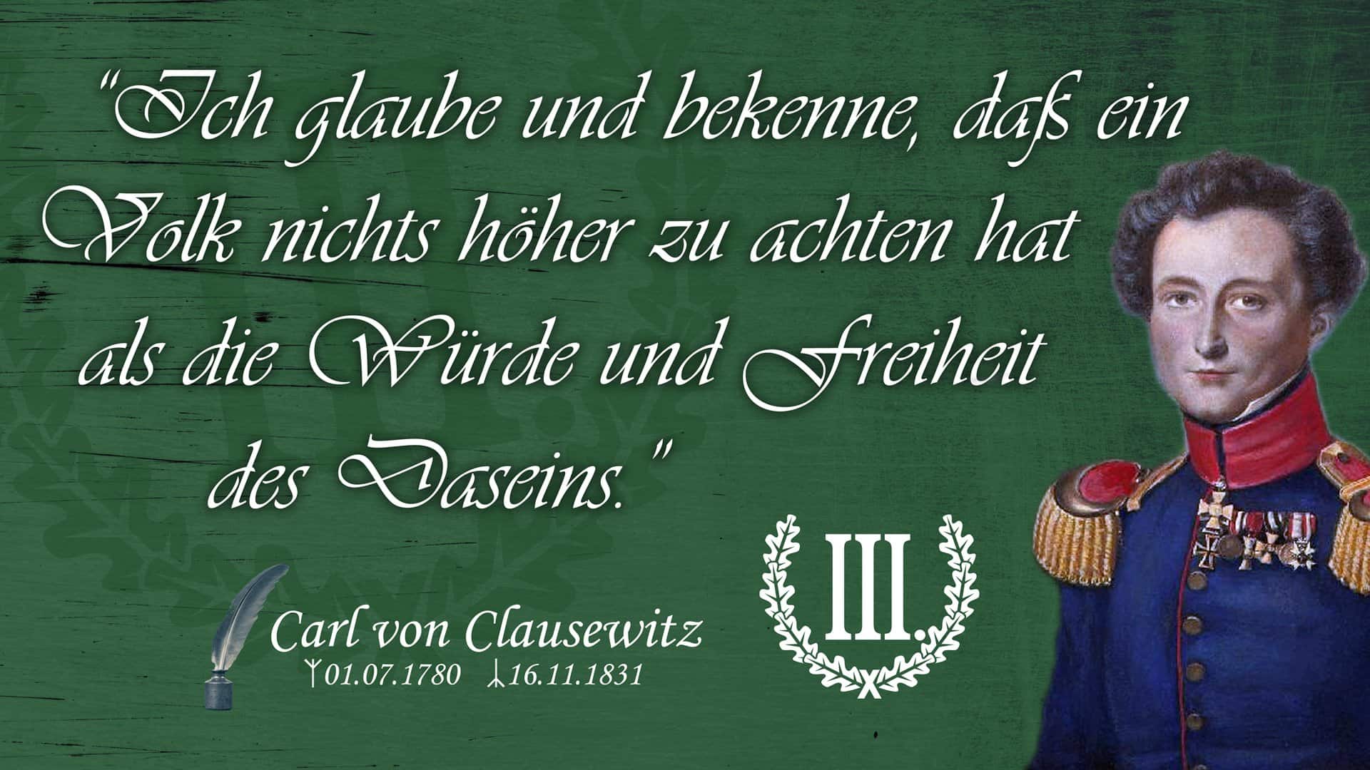 "Ich glaube und bekenne, dass ein Volk nichts höher zu achten hat als die Würde und Freiheit des Daseins.