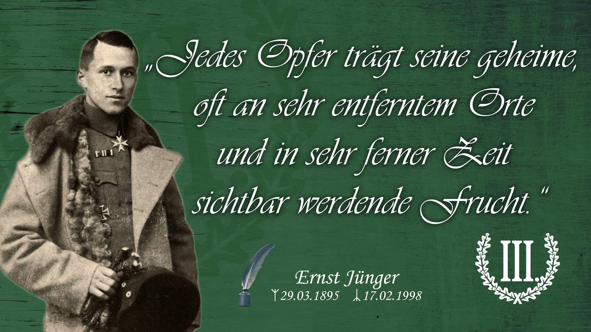 Jedes Opfer trägt seine geheime, oft an sehr entferntem Orte und in sehr ferner Zeit sichtbar werdende Frucht.