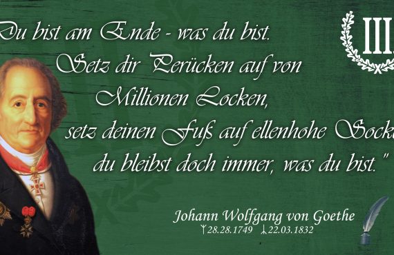 Du bist am Ende was du bist. Setz dir Perücken auf von Millionen Locken...