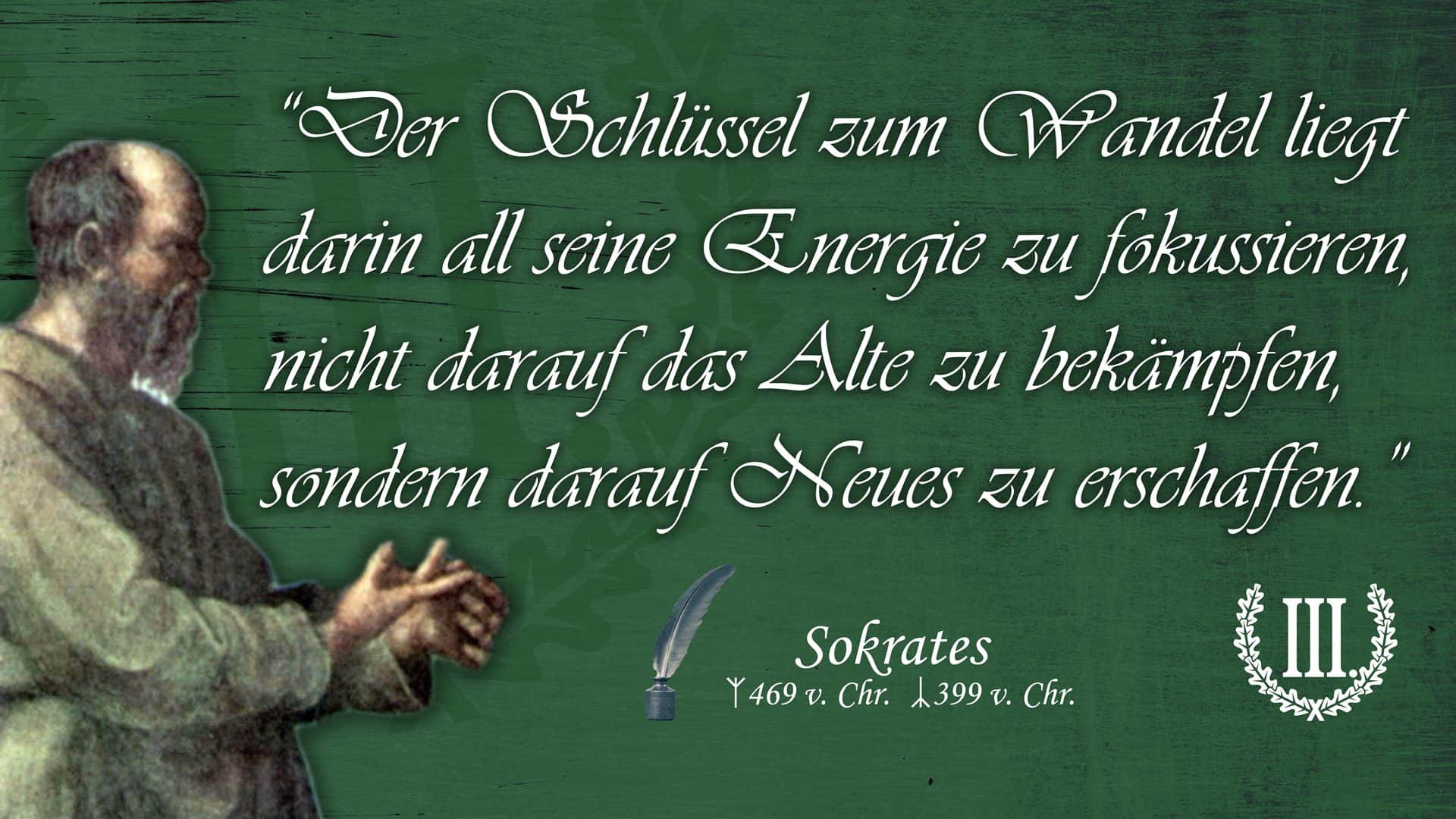 Der Schlüssel zum Wandel liegt darin all seine Energie zu fokussieren, nicht darauf das Alte zu bekämpfen, sondern darauf Neues zu erschaffen.