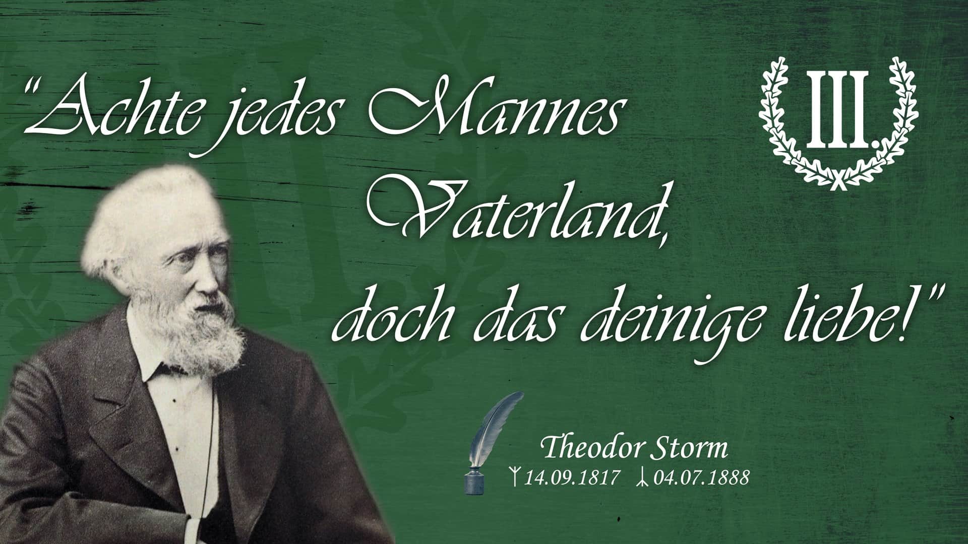 Achte jedes Mannes Vaterland, doch das deinige liebe!