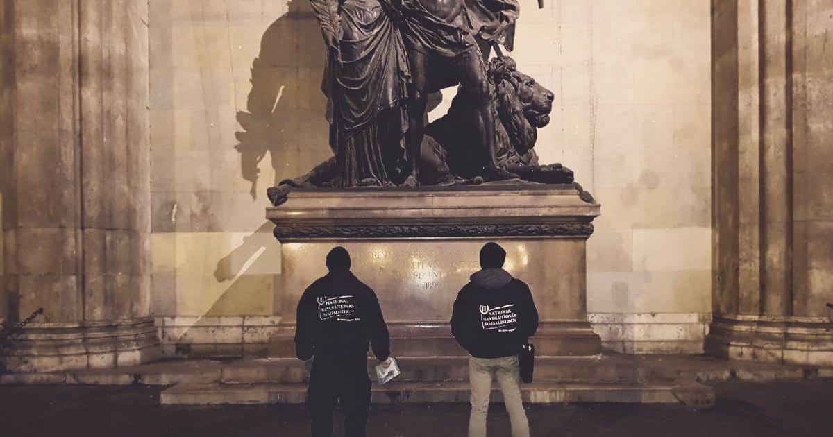 Aktivisten vor der Feldherrnhalle