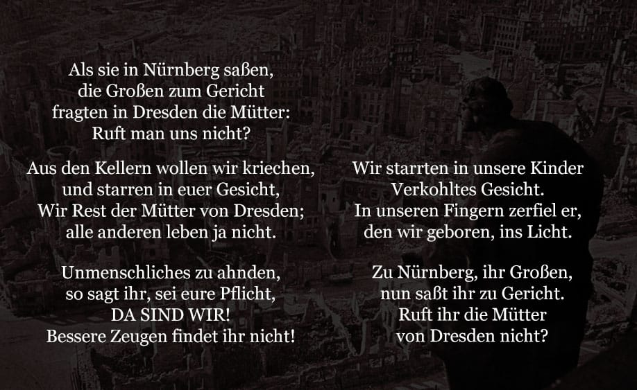 Als sie in Nürnberg saßen, die Großen zum Gericht...