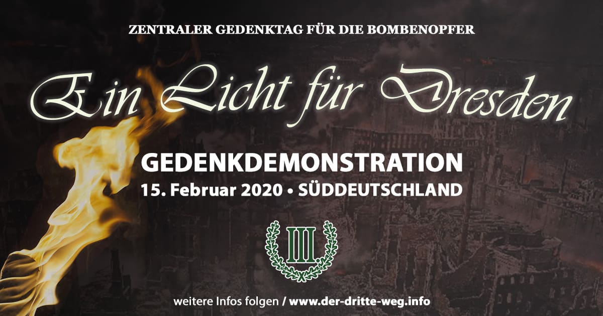 Werbegrafik Gedenkdemonstration 2020