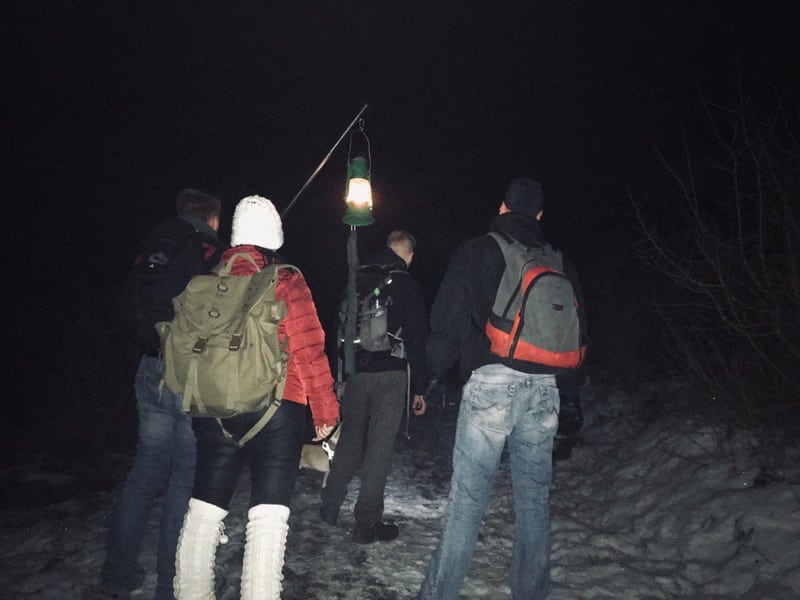 Wanderung durch Eis und Frost