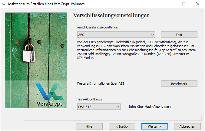 Anleitung VeraCrypt Vollverschlüsselung unter Windows 10