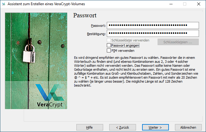 Anleitung VeraCrypt Vollverschlüsselung unter Windows 10