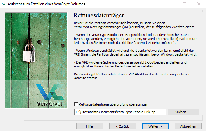Anleitung VeraCrypt Vollverschlüsselung unter Windows 10