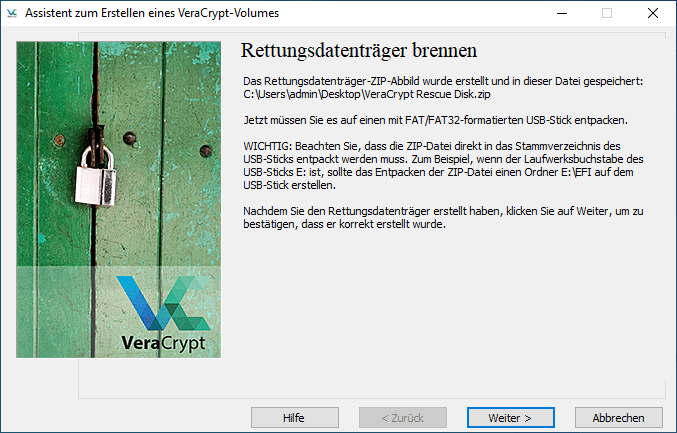 Anleitung VeraCrypt Vollverschlüsselung unter Windows 10