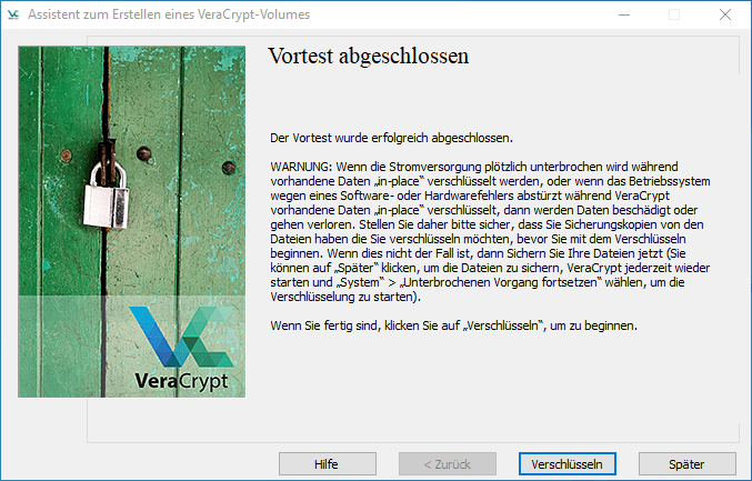 Anleitung VeraCrypt Vollverschlüsselung unter Windows 10