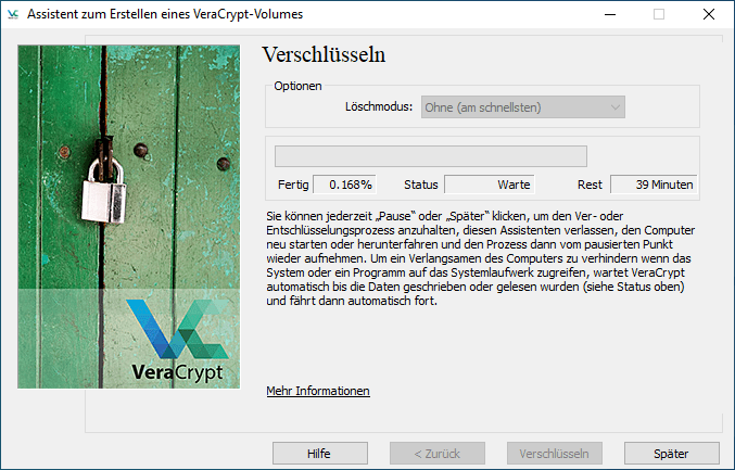 Anleitung VeraCrypt Vollverschlüsselung unter Windows 10