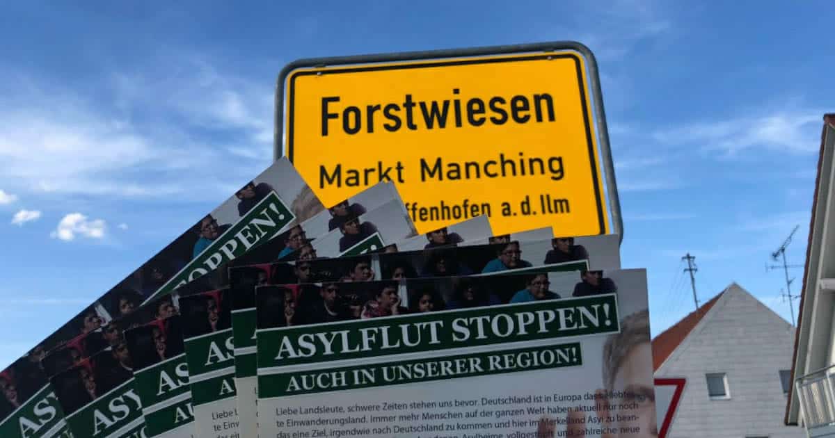 Flugblattverteilung Forstwiesen