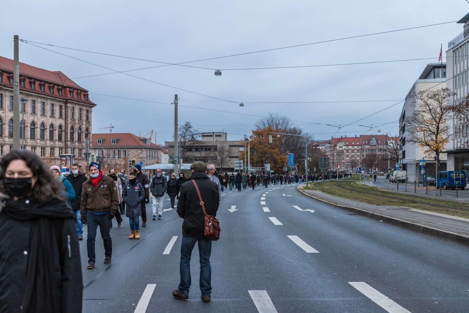 Der Demonstrationszug war über einen Kilometer lang