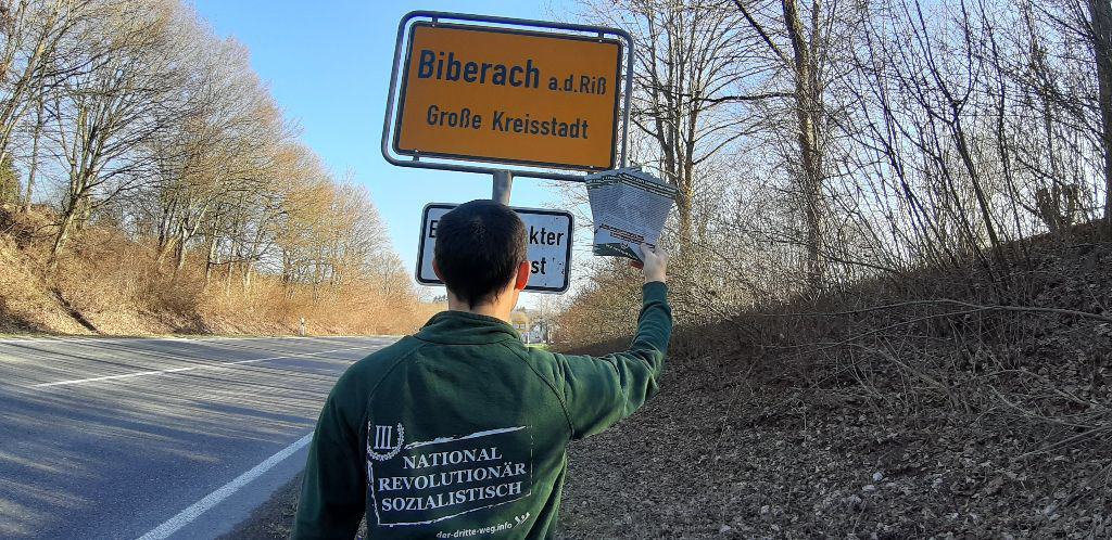 Flugblattverteilung Biberach