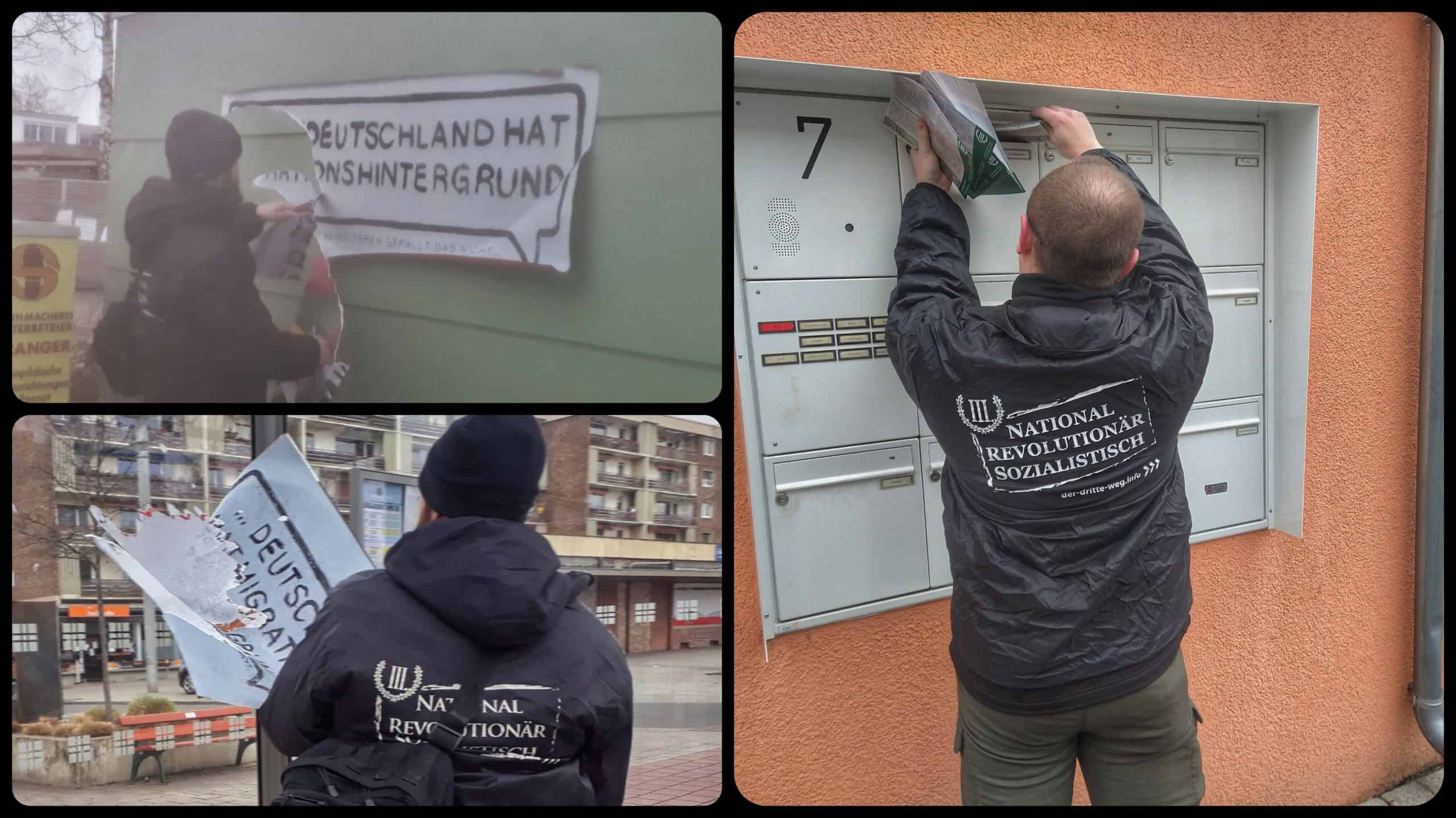 Flugblattverteilung und Entfernung linker Propaganda auf der Hardhöhe in Fürth