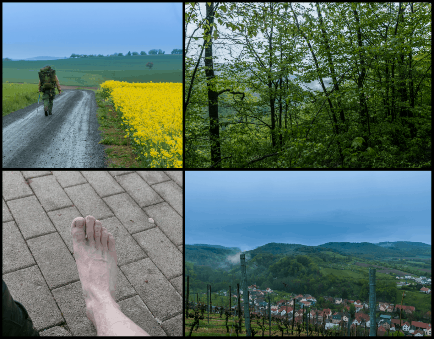 Regen, Regen und nasse Füße