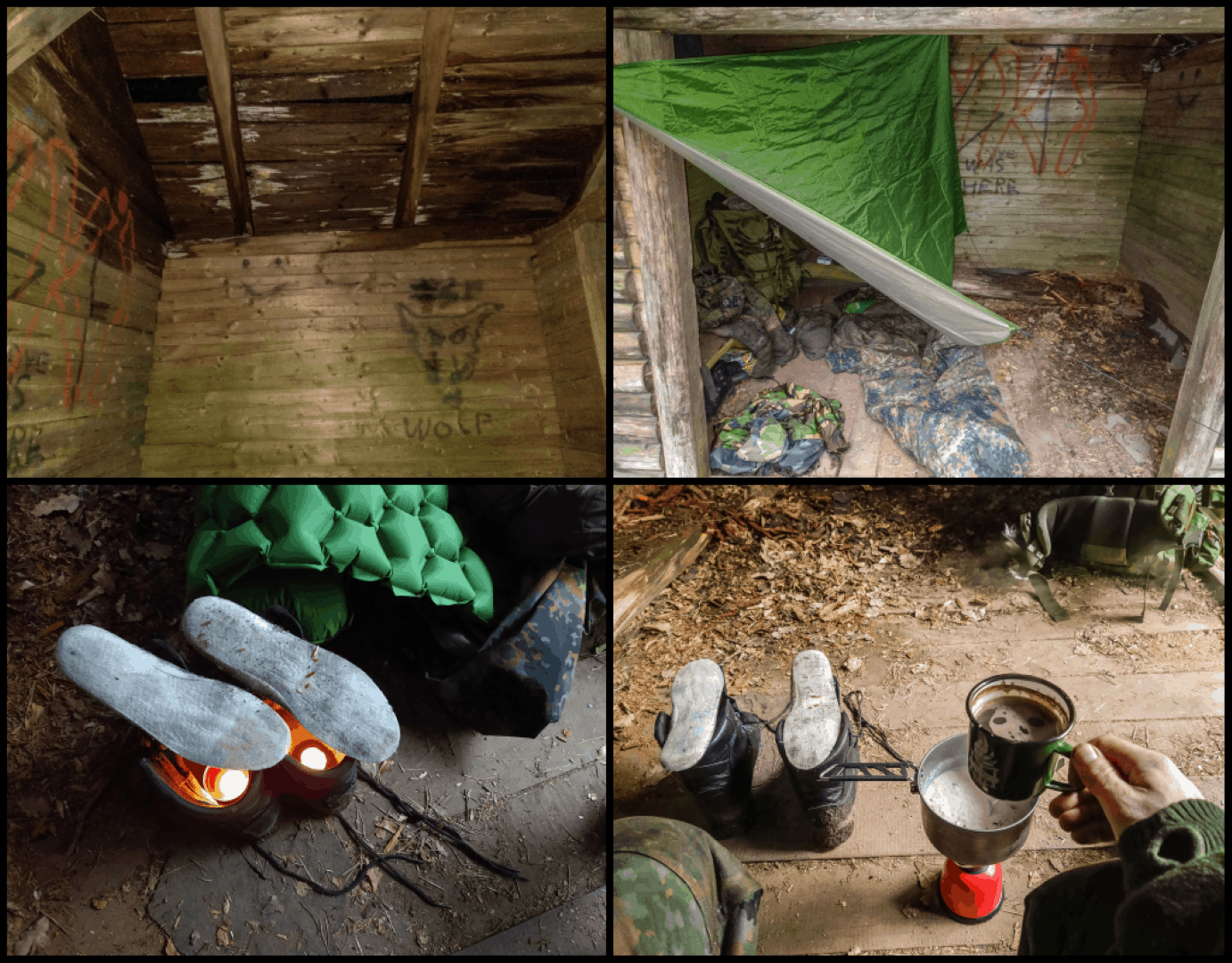 Den bescheidenem Zustand der Hütte am Großem Knetzberg zum Trotz eine gute Nacht mit leckerem Frühstück verbracht