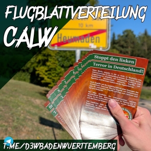 Flugblattverteilung in Calw